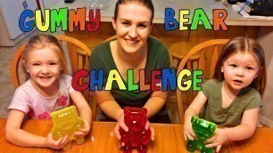 'Kids Giant Gummy Bear Challenge for 50,000 Subscribers'