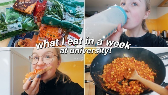 'WHAT I EAT IN A WEEK AT UNI + food shop!'