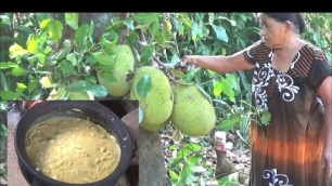 'Village Foods - Cooking Jackfruit Curry in my Village by my Mom'