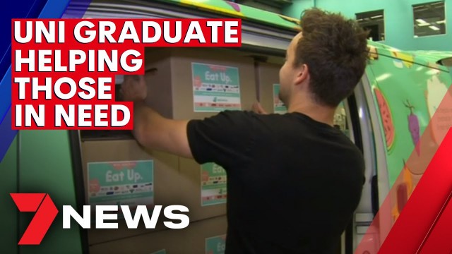 'Uni graduate launches charity \'Eat Up\' to deliver meals to disadvantaged kids | 7NEWS'