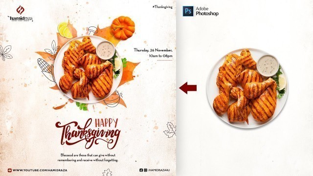 'Thanksgiving Day | Food Design | Food Poster | Food Creative | Food Ad Design | Photoshop'