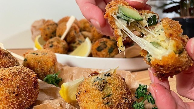 'Delicious Fried Zucchini | Italian Street Food - Zucchini Polpette'