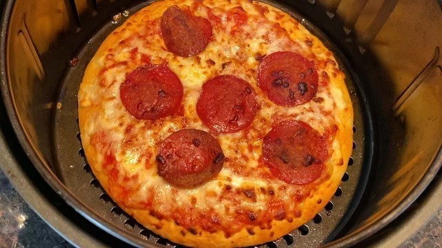 'Air Fryer Frozen Pizza Recipe - How To Cook Frozen Pizza In The Air Fryer - SO EASY, CHEESY, CRISPY!'