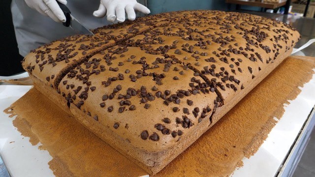 '초콜릿 대왕카스테라, 고급계란 사용하는 곳 / chocolate giant castella - korean street food'