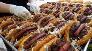 '불고기 핫도그 고로케 / fried hot dog croquette - korean street food'