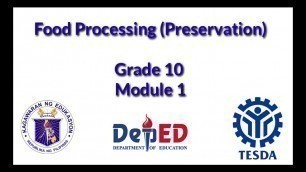 'Prepare Equipments, Tools and Utensils - Food Processing (Fish Preservation) for Grade 10'