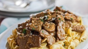 'Leftover Prime Rib Beef Stroganoff {Best Prime Stroganoff from Holiday Prime Rib Roast Leftovers}'