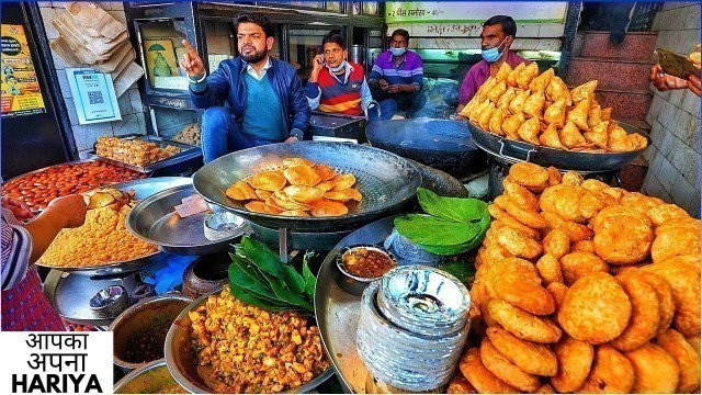 'Haridwar Street Food | 100 Years Old-MOHAN JI POORI Wale | Chandrakala, Halwa Pratha, PooriCholeAloo'