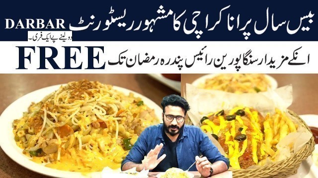 'Karachi Famous Restaurant Darbar now introduce Chinese Dishes | Karachi Food Street'