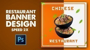 'How to Design Restaurant Banner for Social Media in Photoshop (Speed Art)'