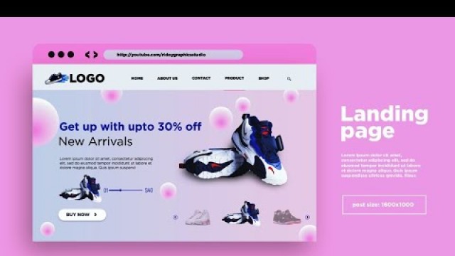 'Ecommerce Website Landing page design in photoshop cc | Product banner design in photoshop cc'