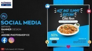 'Biryani Social Media Banner Design In Adobe Photoshop CC'