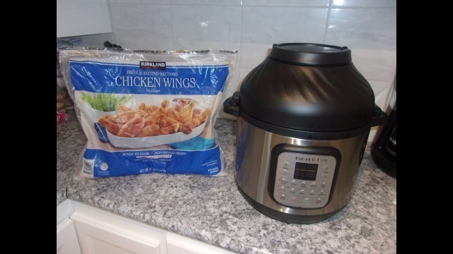 'INSTANT POT DUO CRISP + AIR FRYER AND FROZEN WINGS TO YOUR PLATE IN  30 NIN'