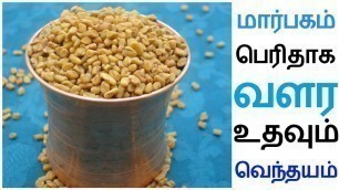 'வெந்தயத்தை கொண்டு மார்பகங்களை பெரிதாக்க | Marbagam Perithaga Valara Tamil Tips'