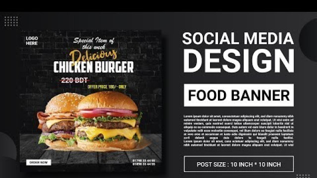 'Social media banner । Food Banner । Design360'