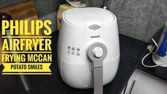 'Air Fryer - बिना तेल के तला हुआ खाना | Frozen McCan Potato Smiles in Philips HD9216'