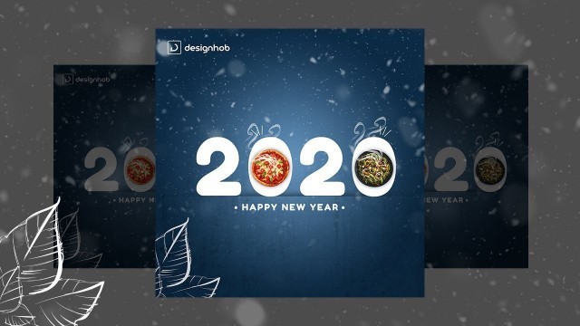 'Happy New Year 2020 Banner Design in Photoshop | Designhob'