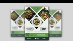 'green restaurant banner design Illustrator Tutorial'