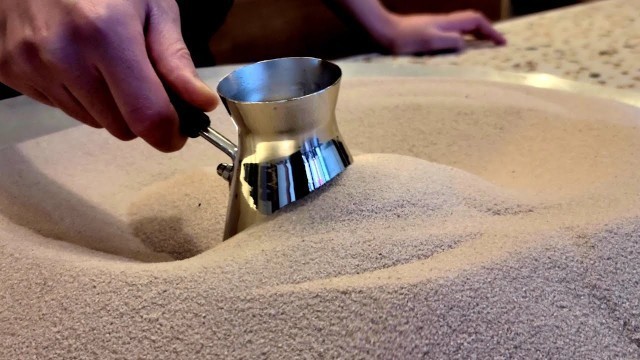 'Sand coffee made of 400 degree sand - Korean street food, cafe'