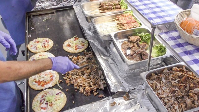 'Pita Gyros from Greece with Pork and Lamb Meat. Italy Street Food'