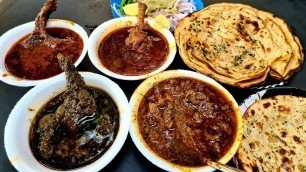 'Sardar Ji Ka Special SAAG MEAT aur KEEMA KALEJI with CHICKEN CURRY & MUTTON CURRY. Delhi Street Food'