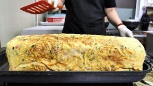 '계란두판! 계란60개로 만든 초대형 벽돌 계란말이 / 통복시장 쌍둥이네 / 60 Eggs!! Giant Egg Roll Omelet / Korean Street Food'