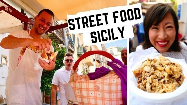 'STREET FOOD in ITALY | SICILIAN street food in PALERMO, SICILY | Sicilian MARKET food +'