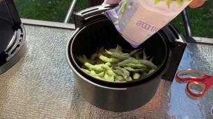 'Air Fryer Frozen Edamame - How To Cook Edamame In Pods In The Air Fryer - Edamame Appetizer Recipe'