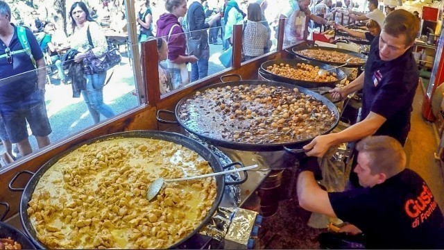 'Orgy of France Street Food. Bourguignon, Cassoulet, Tartiflette, Raclette, Rougail, Paella'