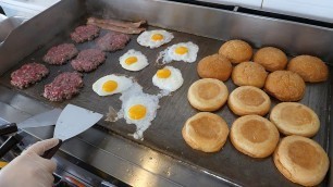 '계란후라이 치즈폭탄버거, 군산에서 유명한 곳 / fried egg cheeseburger - korean street food'