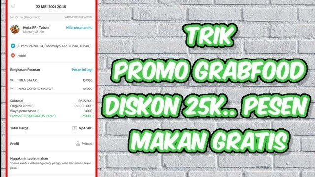 'Promo makanan Grabfood DISKON 25K|| MENGATASI AKUN GRABFOOD DITANGGUHKAN'