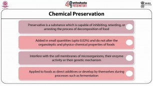 'Chemical Preservation in food processing (FT)'