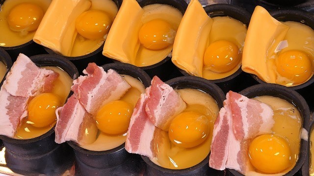 '갓구운 베이컨 계란빵, 치즈 계란빵 - 대학로 / egg bread with bacon - korean street food'