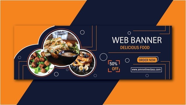 'Restaurant Food Banner Design || Modern Social Media Post Banner || Illustrator Tutorial'