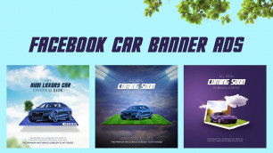 'Facebook Car Banner Ads design for social media advertisement - Adobe Photoshop CC - Designhob'