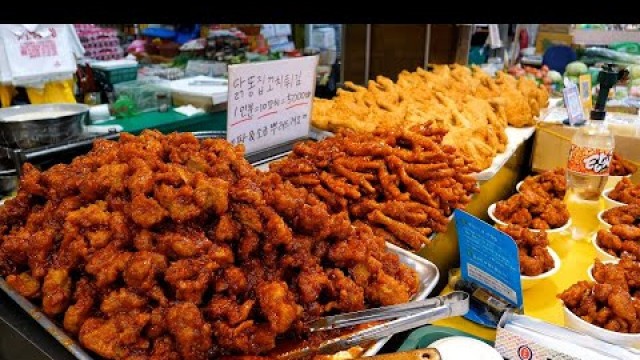 '가격 싸고 인기많은 재래시장 통닭들 / A popular Korean traditional market whole chicken'