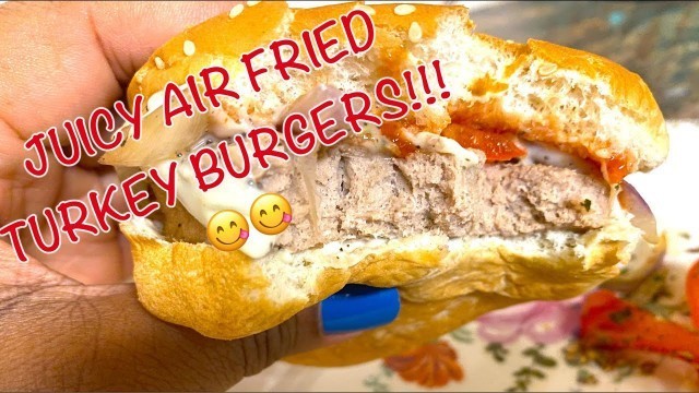 'HOW TO COOK FROZEN APPLEGATE TURKEY BURGERS IN THE AIR FRYER| INSIGNIA 3.4 QT| NIJAH J'