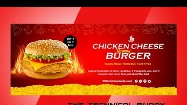 'cover design | food cover design | Facebook Restaurant Banner Design | Photoshop Tutorial'