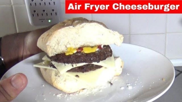 'Frozen Burger Patties Power Air Fryer Oven 360 Double Cheeseburger'