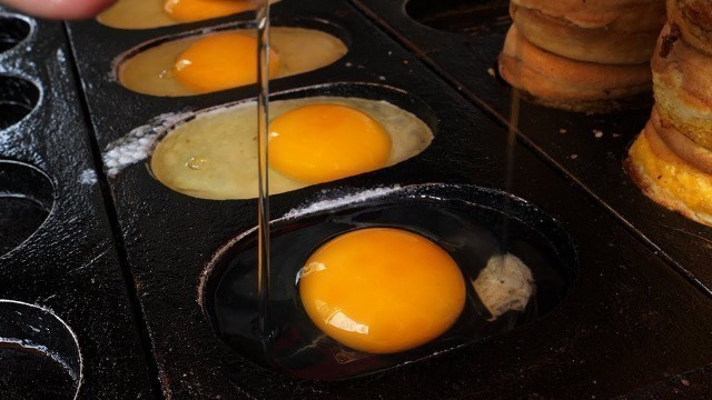 '치즈 넣은 반죽! 고소한 치즈 계란빵 / cheese egg bread - korean street food'