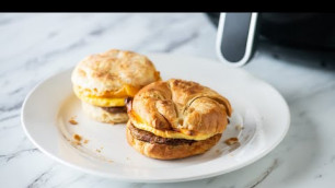 'Air Fryer Frozen Breakfast Sandwiches - Hot Breakfast in 10 minutes'