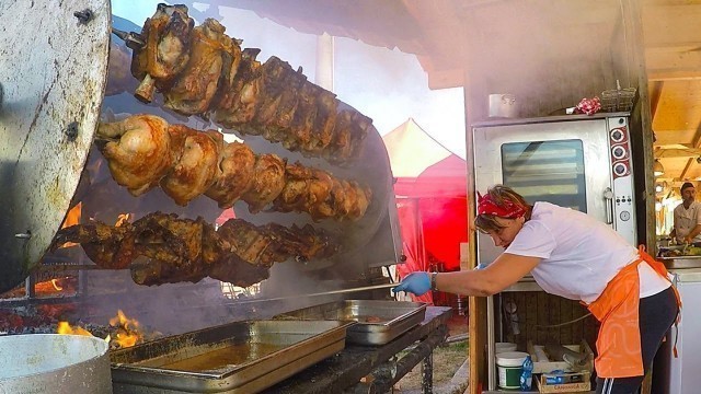 'The Queen of ROTISSERIE Roasts Ribs, Loins, Sausages and More. Italy Street Food'