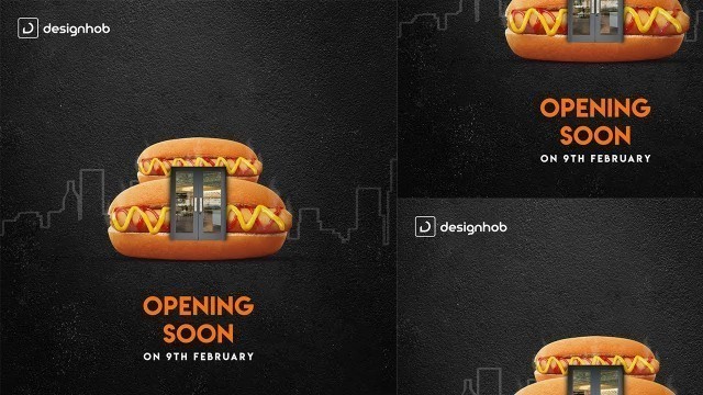 'Opening soon Creative Banner design Tutorials'