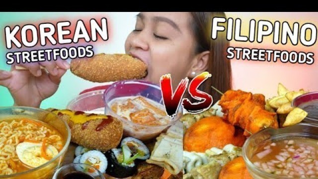 'FILIPINO STREET FOODS VS KOREAN STREET FOODS | Collab W/ @Eric Compton TV'