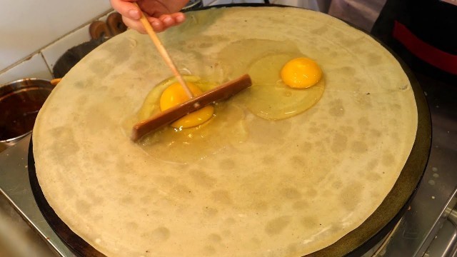 'chinese style egg crepe / korean street food'