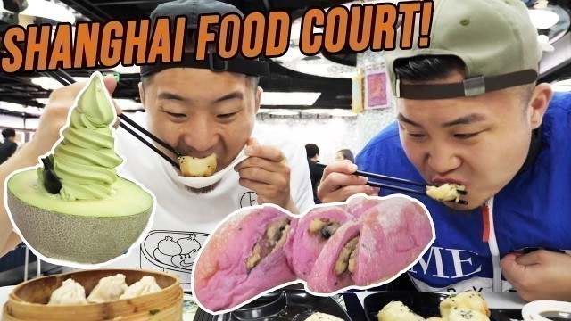 'CHINESE STREET FOOD TOUR IN SHANGHAI CHINA! Can This Food Court Replace Street Food? | Fung Bros'