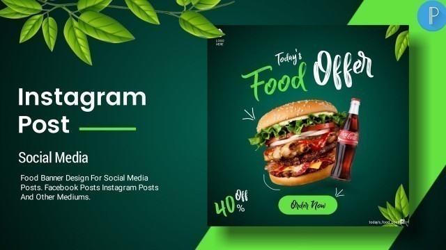 'How To Make Food Banner In Mobile| Burger Banner Design Pixellab| Hanzala Edits'