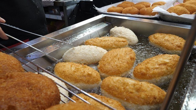 '치즈 듬뿍!  9가지 천원 고로케 / fried cheese croquettes - korean street food'