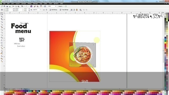 'Fresh & Healthy Menu Food Banner Social Media Post Template Design in CorelDRAW Tutorial #Urdu'