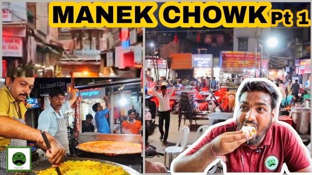 'Manek Chowk Night Street Food Market in Ahmedabad with Veggiepaaji | EP 05'